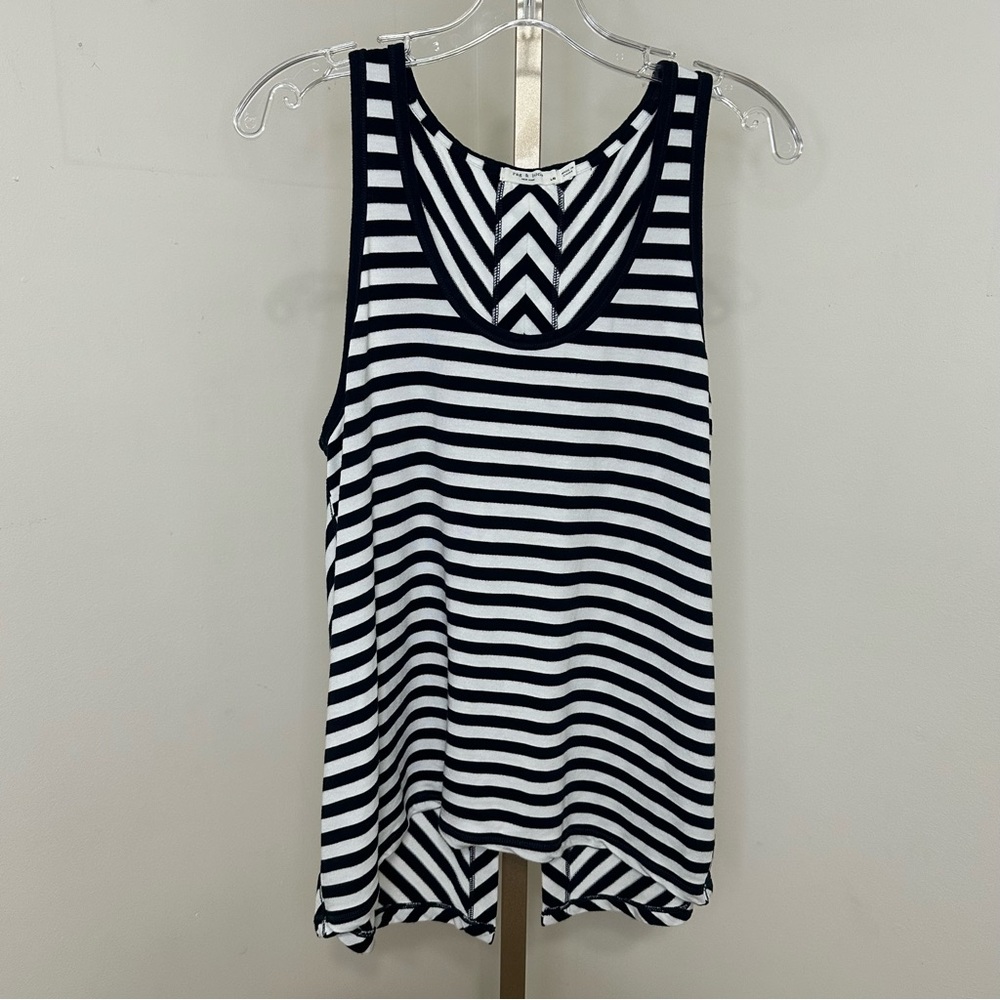 Rag and bone Navy and White Striped Tank Top
